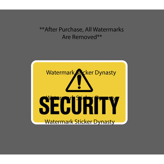 Security Sticker Waterproof Decal Caution Warning Protection Beware Gift NEW