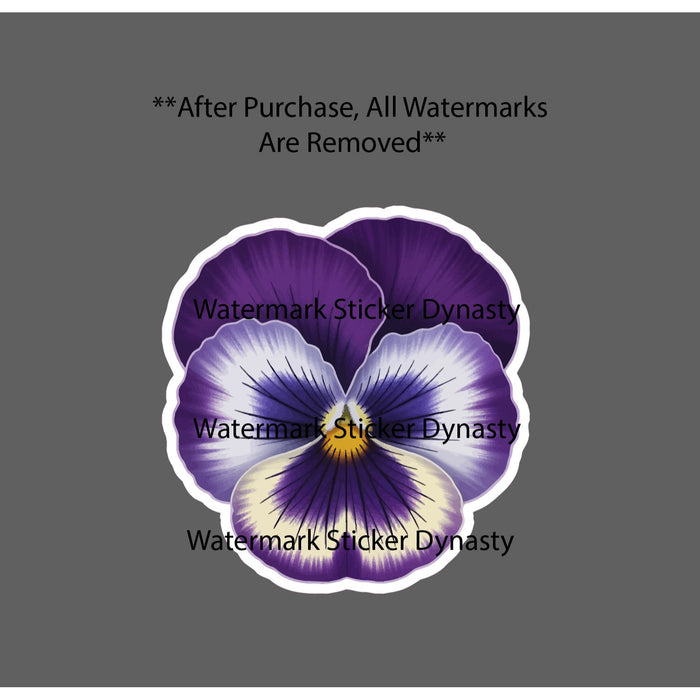 Pansy Sticker Waterproof Decal Flower Floral Nature Outdoor Garden Gift NEW