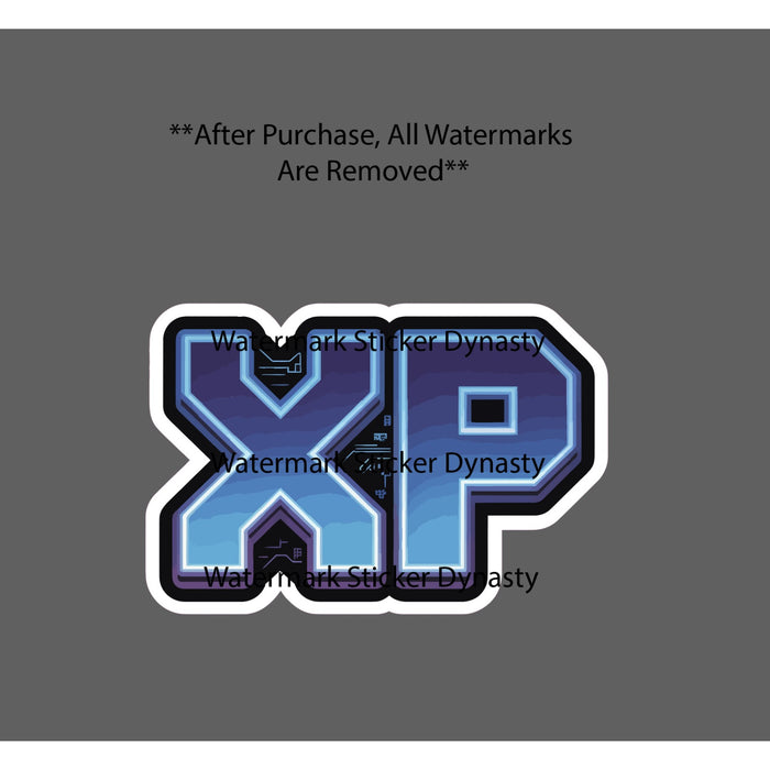 XP Sticker Waterproof Decal Experience Points Gamer Gaming Videogames Gift NEW