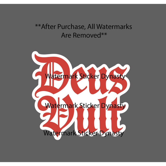 Deus Vult Sticker Waterproof Decal Quote Old English Christian Faith Gift NEW