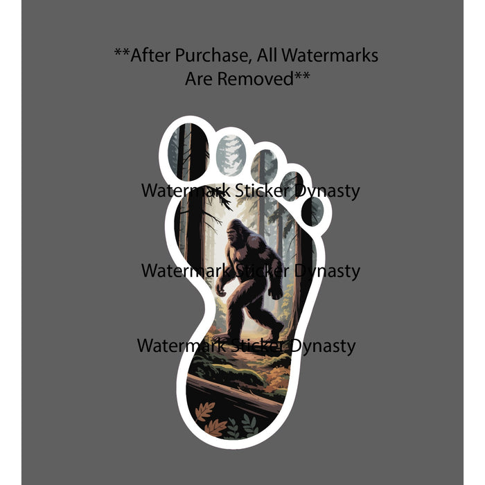 Bigfoot Sticker Waterproof Decal Footprint Outdoor Woods Nature Scene Gift NEW