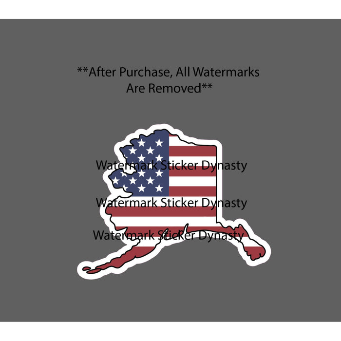 Alaska Sticker Waterproof Decal USA Flag America State Patriotic Gift NEW