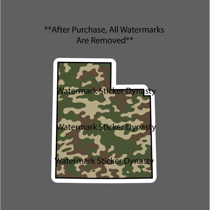 Utah Sticker Waterproof Decal Camo Outdoor Hunting Fishing Gift NEW