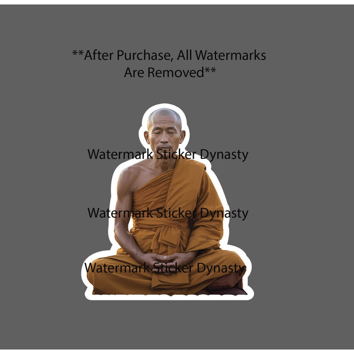 Shaolin Monk Sticker Waterproof Decal Martial Arts Meditation Temple Gift NEW