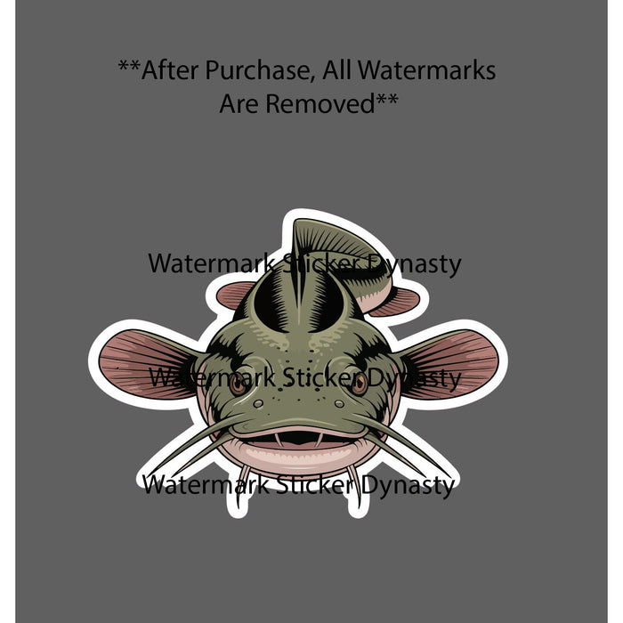 Flathead Catfish Sticker Animal Fish Outdoor Wildlife Nature Gift Waterproof NEW