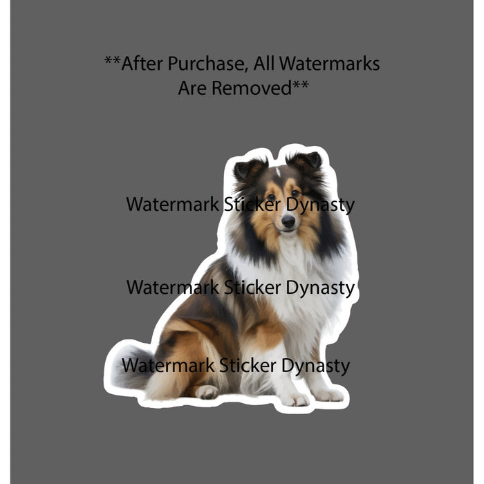 Shetland Sheepdog Sticker Waterproof Decal Dog Breed Animal Farm Gift NEW