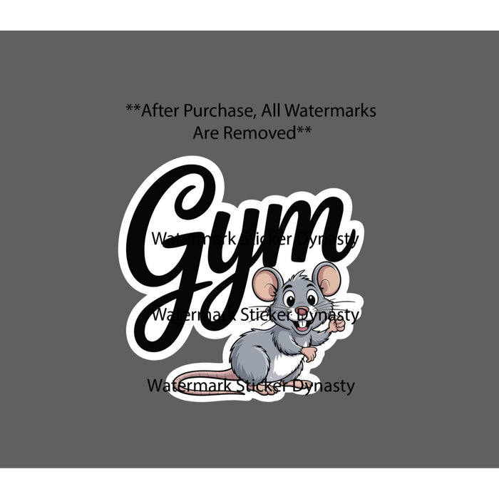Gym Rat Sticker Waterproof Decal Workout Fitness Funny Humor Quote Gift NEW