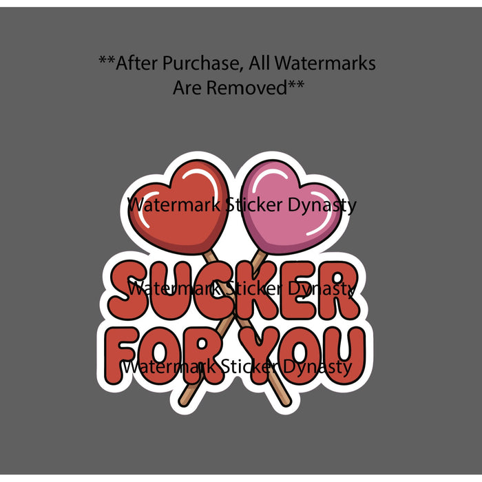 Sucker For You Sticker Waterproof Decal Quote Love Lollipop Lolly Gift NEW