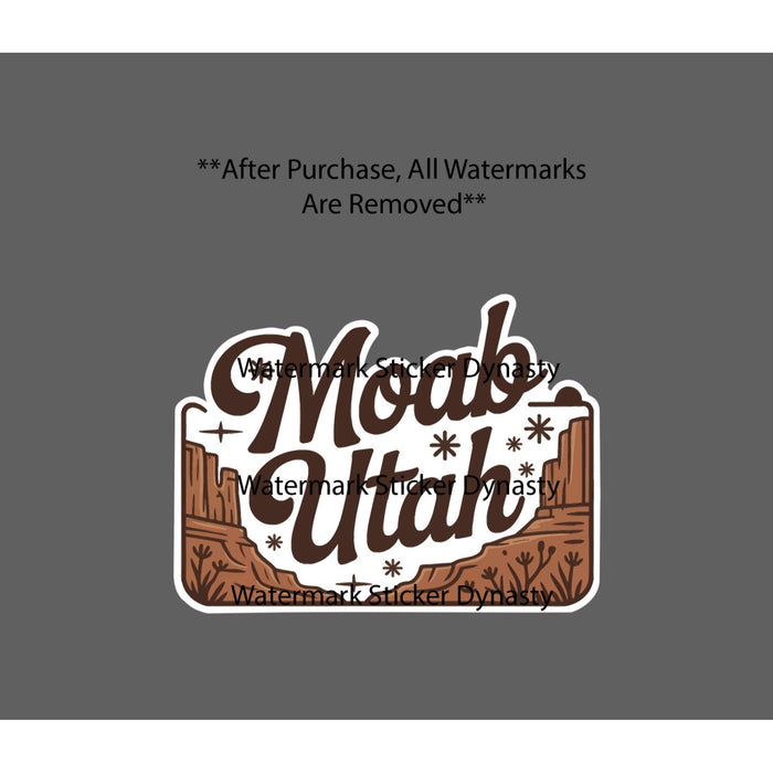 Moab Utah Sticker Waterproof Decal Desert Outdoor Travel Race Gift NEW