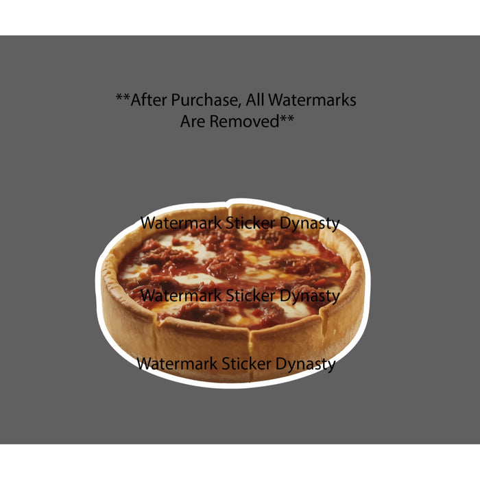 Chicago Pizza Sticker Waterproof Decal Food Deep Dish Travel Gift NEW