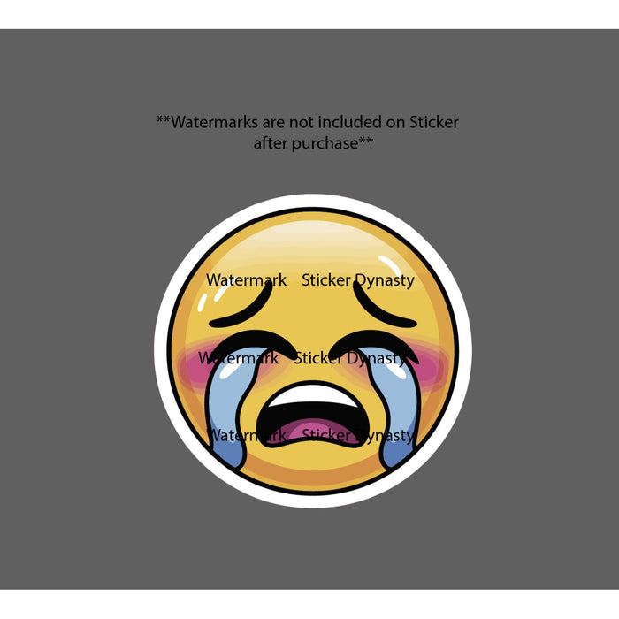Crying Emoticon Sticker Waterproof Decal Tears Emotion Sad Emoji Gift NEW