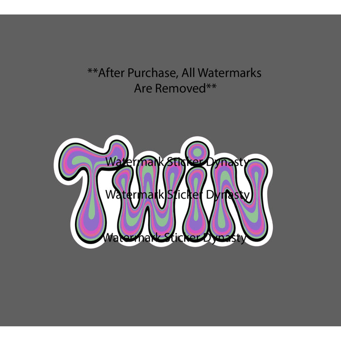 Twin Sticker Waterproof Decal Neon Trippy Abstract Friend Family Gift NEW