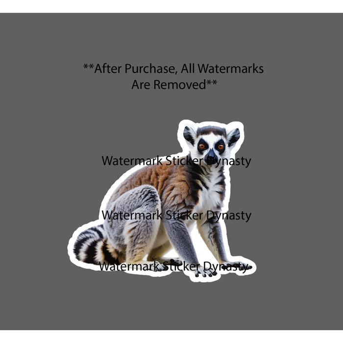 Ring Tailed Lemur Sticker Waterproof Decal Animal Monkey Outdoor Nature Gift NEW