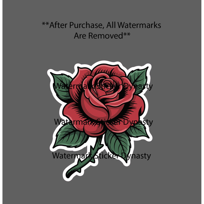 New School Rose Sticker Waterproof Decal Flower Floral Tattoo Art Gift NEW
