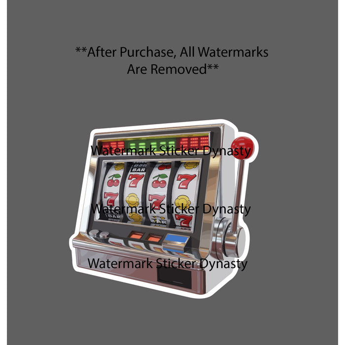Slot Machine Sticker Waterproof Decal Casino Win Gamble Retro Vintage Gift NEW