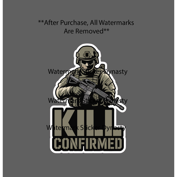 Kill Confirmed Sticker Waterproof Decal Military War Soldier COD Game Gift NEW