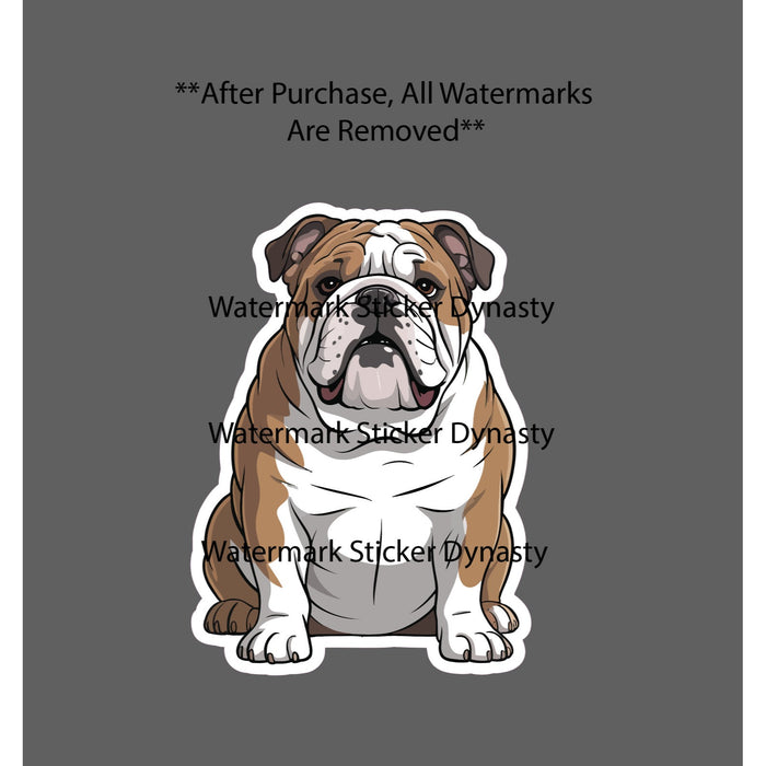 Bulldog Sticker Waterproof Decal Pet Dog Animal Friend Family Gift NEW