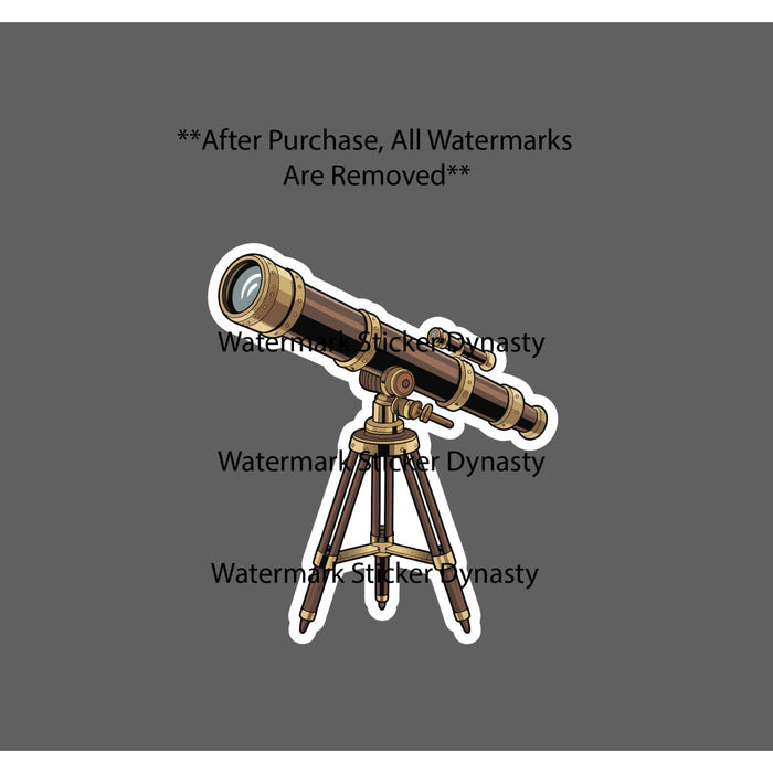 Telescope Sticker Waterproof Decal Stars Planet Space Spaceship Galaxy Gift NEW