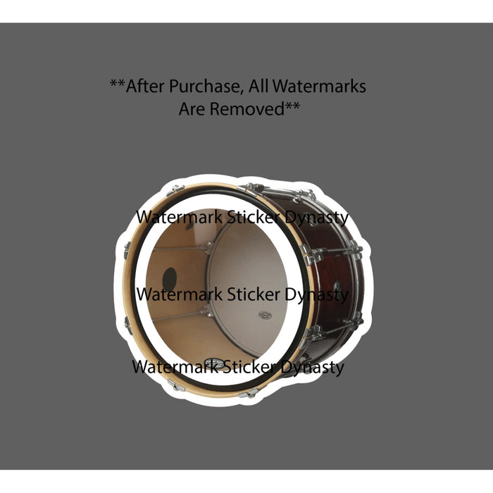 Bass Drum Sticker Waterproof Decal Music Singing Band Drummer Drumming Gift NEW