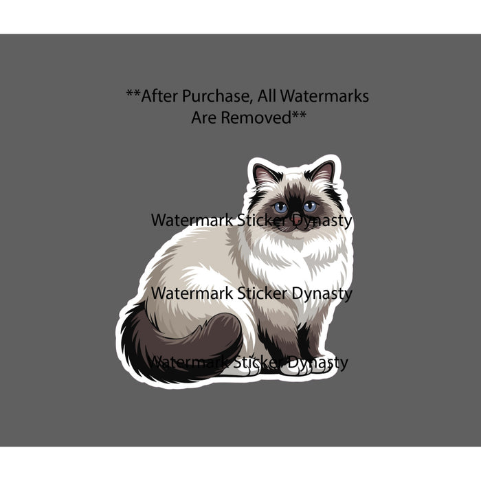 Ragdoll Cat Sticker Waterproof Decal Animal Pet Family Friend Cute Gift NEW