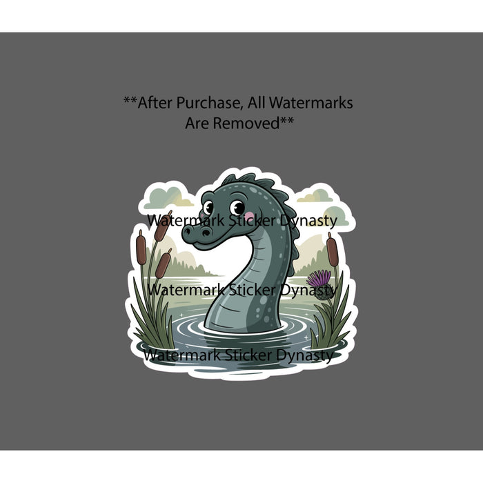 Loch Ness Monster Sticker Waterproof Decal Nessie Legend Cartoon Horror Gift NEW