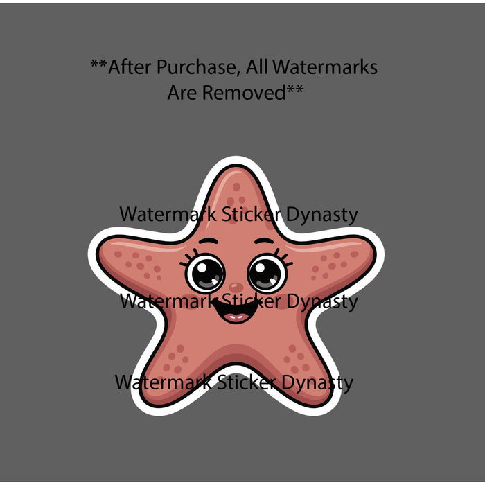 Starfish Sticker Waterproof Decal Cute Kawaii Sea Life Animal Ocean Gift NEW
