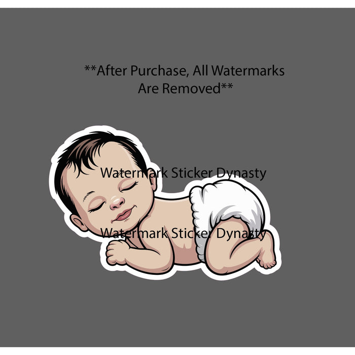 Baby Sticker Newborn Diaper Babies Life Family Happy Gift Waterproof NEW