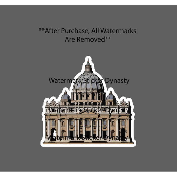St. Peter's Basilica Sticker Waterproof Decal Rome Church Jesus Travel Gift NEW