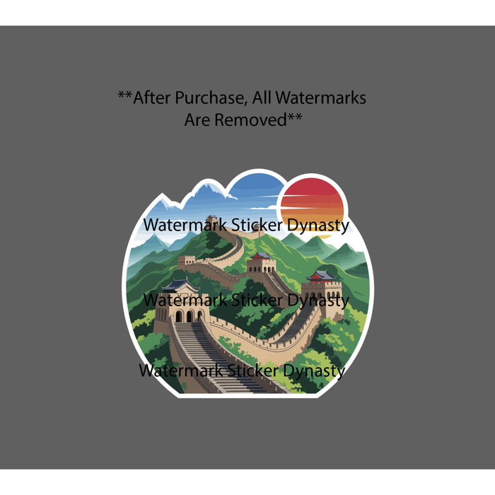 Great Wall of China Sticker Waterproof Decal Travel Outdoor Gift NEW