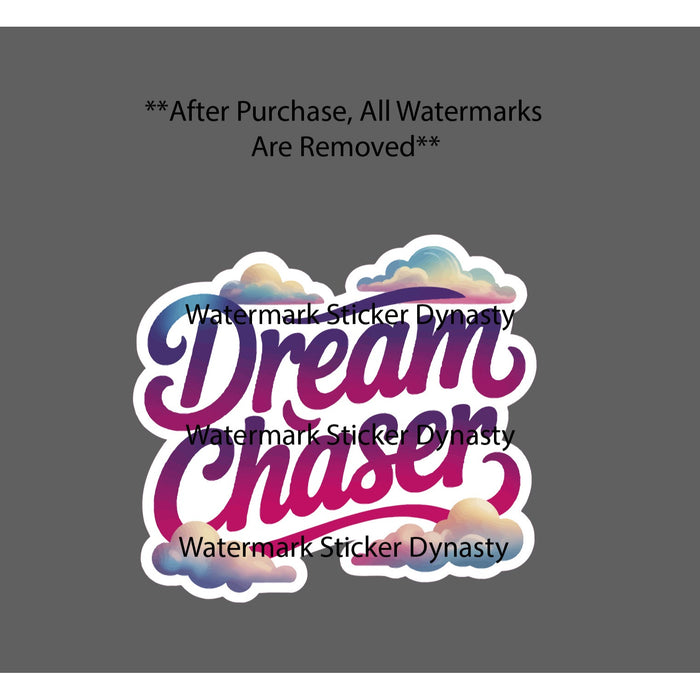 Dream Chaser Sticker Waterproof Decal Clouds Business Money Ambition Gift NEW