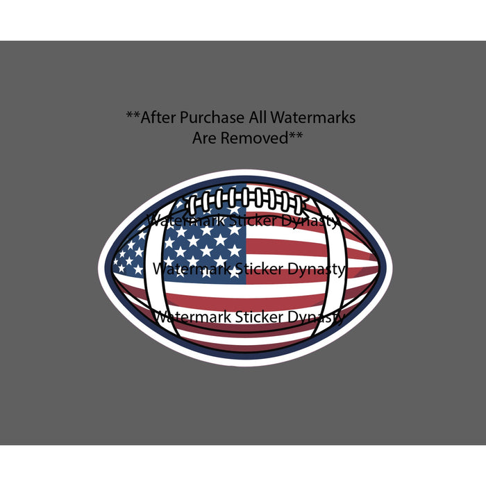 Football Sticker Waterproof Decal USA Flag America United States Gift NEW