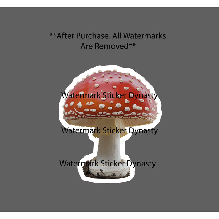 Amanita Muscaria Sticker Waterproof Decal Mushroom Christmas Fungi Gift NEW