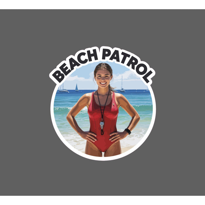 Beach Patrol Sticker Lifeguard Ocean Waves Gift Swim Woman Waterproof NEW