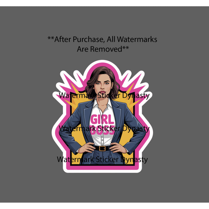 Girl Boss Sticker Waterproof Decal Business Money CEO Pink Work Job Gift NEW