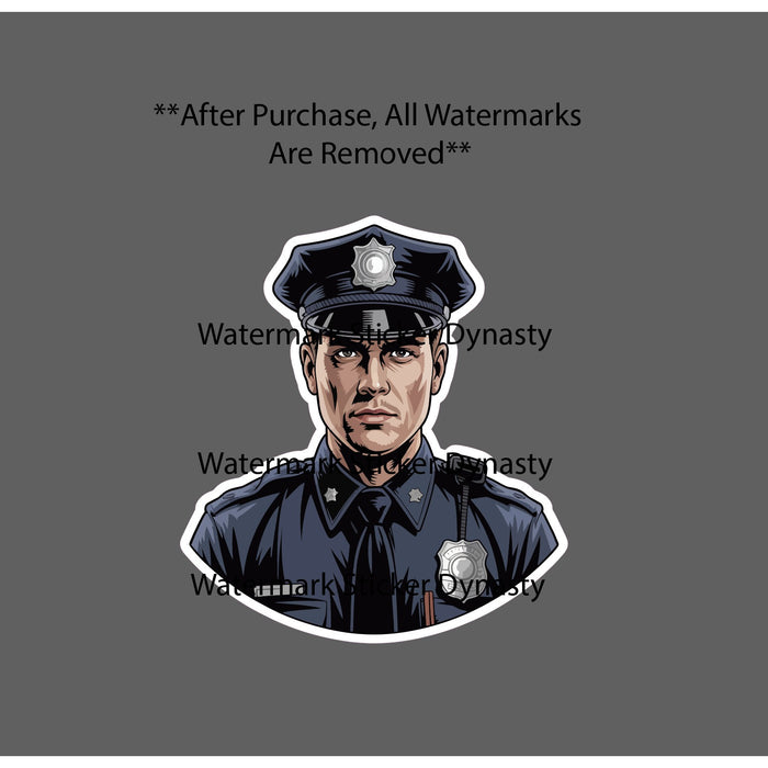 Cop Sticker Waterproof Decal Man Chief of Police Job Work Gift NEW