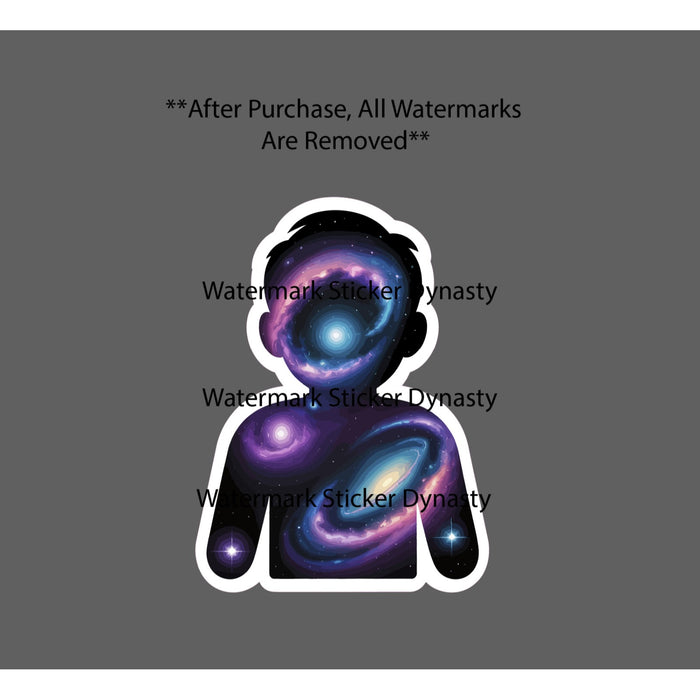 Boy Galaxy Sticker Waterproof Decal Space Stars Planets Creative Gift NEW