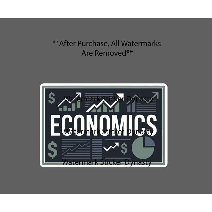 Economics Sticker Waterproof Decal Money Finance Charts Cash Stocks Gift NEW