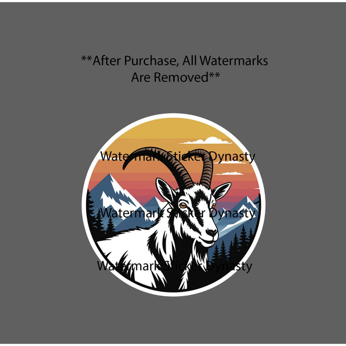 Mountain Goat Sticker Waterproof Decal Nature Scene Outdoor Travel Gift NEW