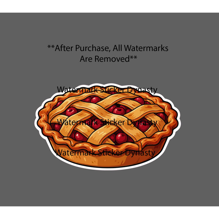 Cherry Pie Sticker Waterproof Decal Food Dessert Fruit Family Baking Gift NEW