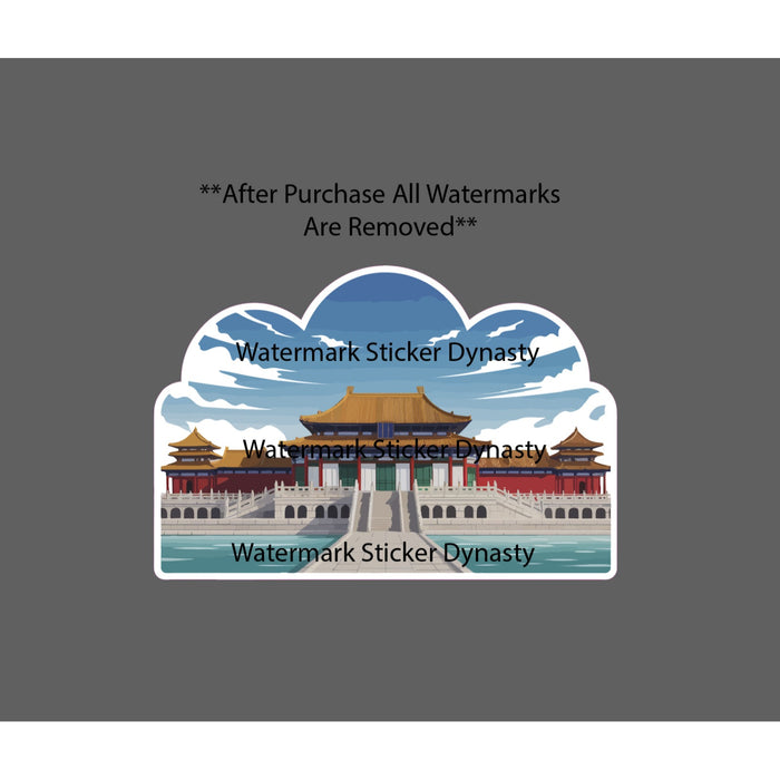 Forbidden City Sticker Waterproof Decal China Travel Outdoor History Gift NEW