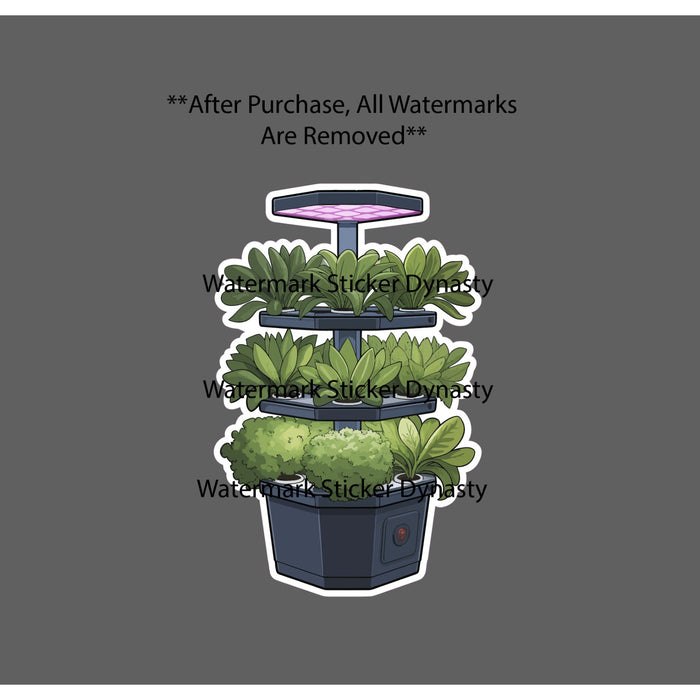Hydroponic Tower Sticker Waterproof Decal Food Greens Vegetables Farm Gift NEW