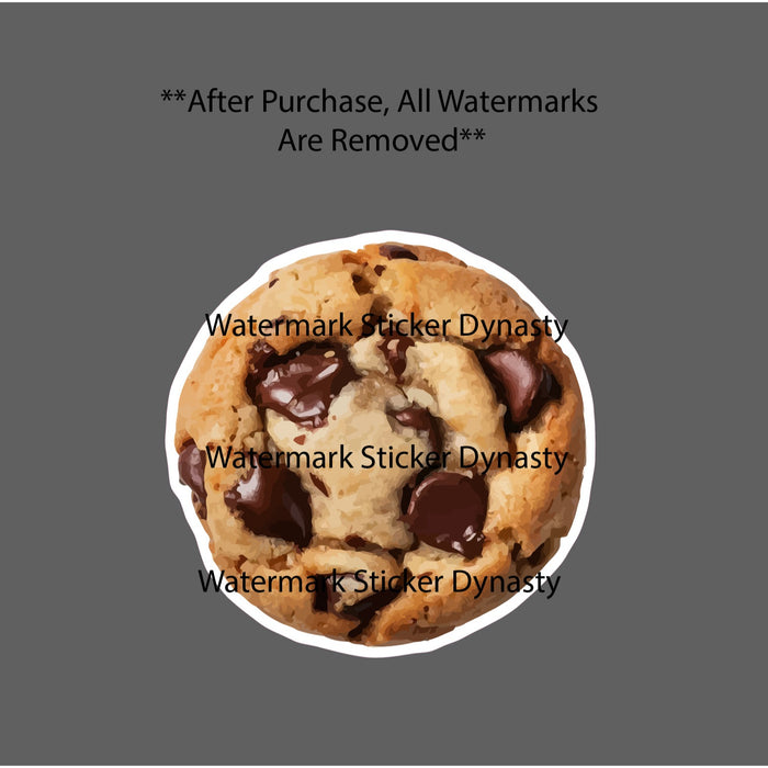 Chocolate Chip Cookie Sticker Waterproof Decal Food Dessert Baking Gift NEW