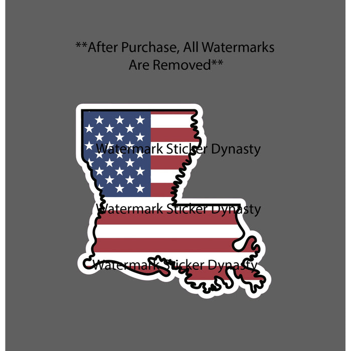 Louisiana Sticker Waterproof Decal State USA Flag America Gift NEW