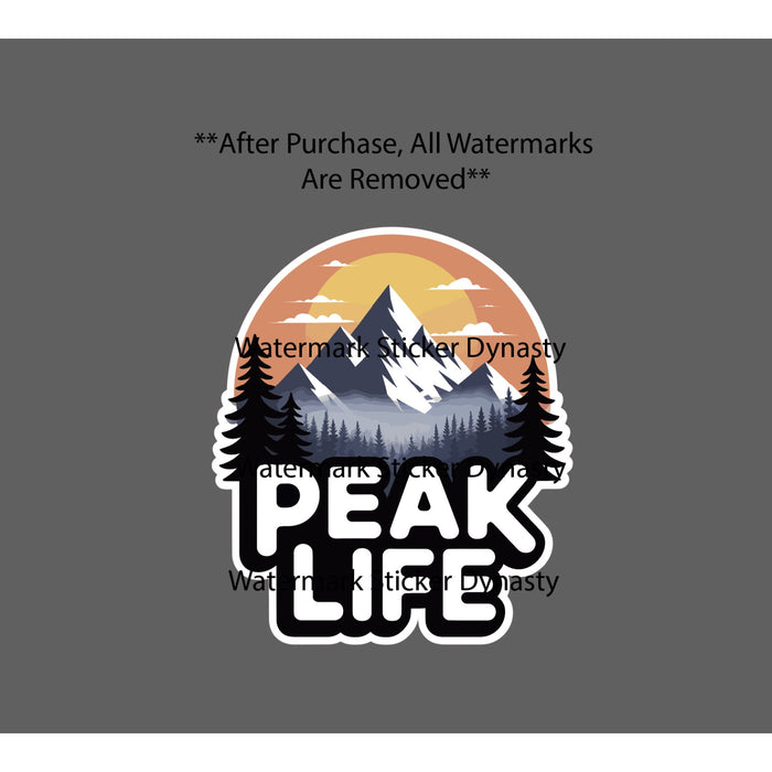Peak Life Sticker Waterproof Decal Mountain Climber Outdoor Travel Gift NEW