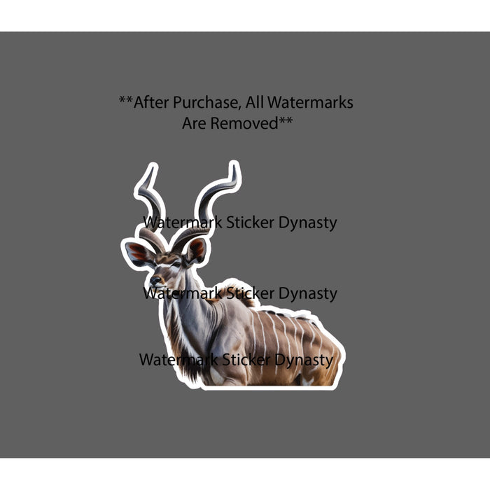 Kudu Sticker Waterproof Decal Animal Africa Outdoor Wildlife Hunting Gift NEW