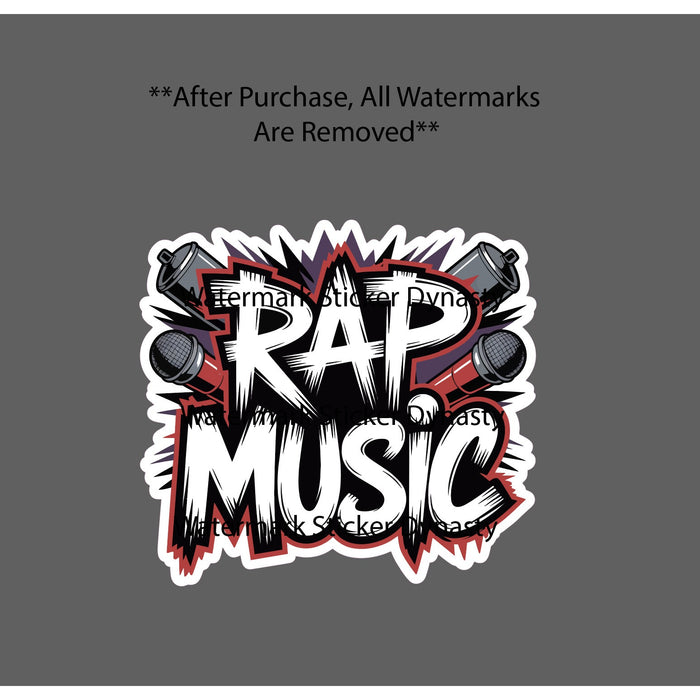 Rap Music Sticker Waterproof Decal Rapper Mic Beat Trap Hardcore Gift NEW