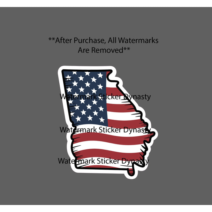 Georgia USA Flag Sticker Waterproof Decal State United States America Gift NEW