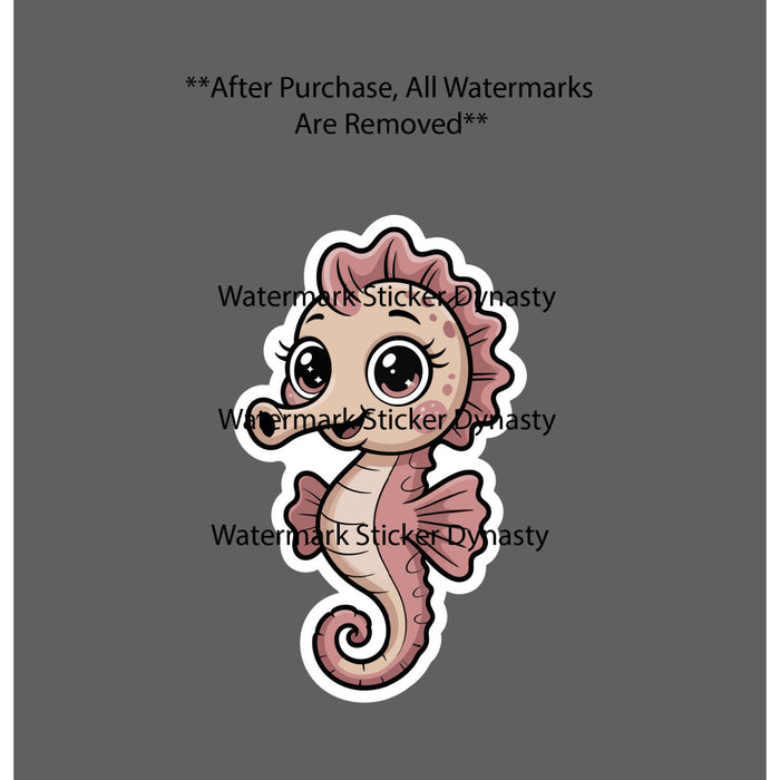 Sea Horse Sticker Waterproof Decal Animal Cute Kawaii Ocean Beach Gift NEW