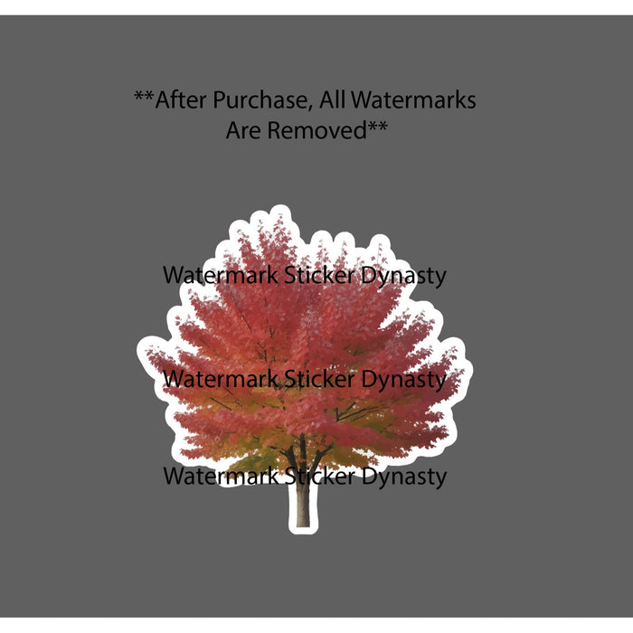 Maple Tree Sticker Waterproof Decal Outdoor Nature Fall Leaves Gift NEW