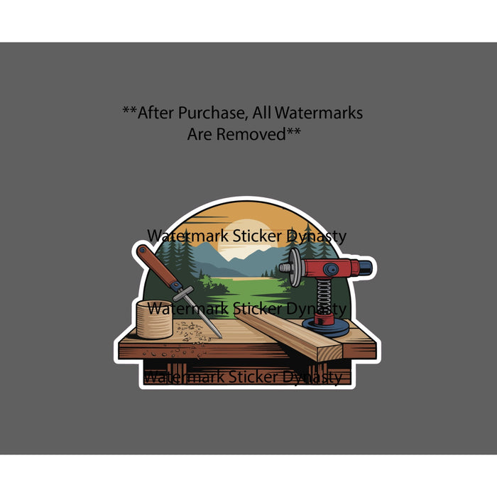 Woodworking Sticker Waterproof Decal Wood Lumber Table Chair Gift NEW